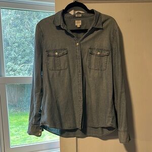 J Crew Chambray Button-Up Shirt